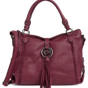 JESSICA SIMPSON BURGUNDY MAROON 
NATALIE SATCHEL